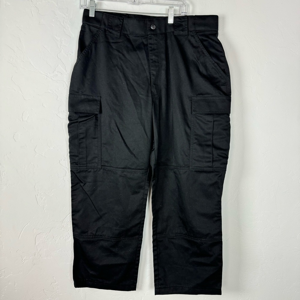 5.11 Tactical Series Pants TDU Twill Solid Black Cargo Work Uniform Police Solid